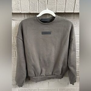 Essentials Fear of God Black Crew Neck Sweatshirt- Mens XXS